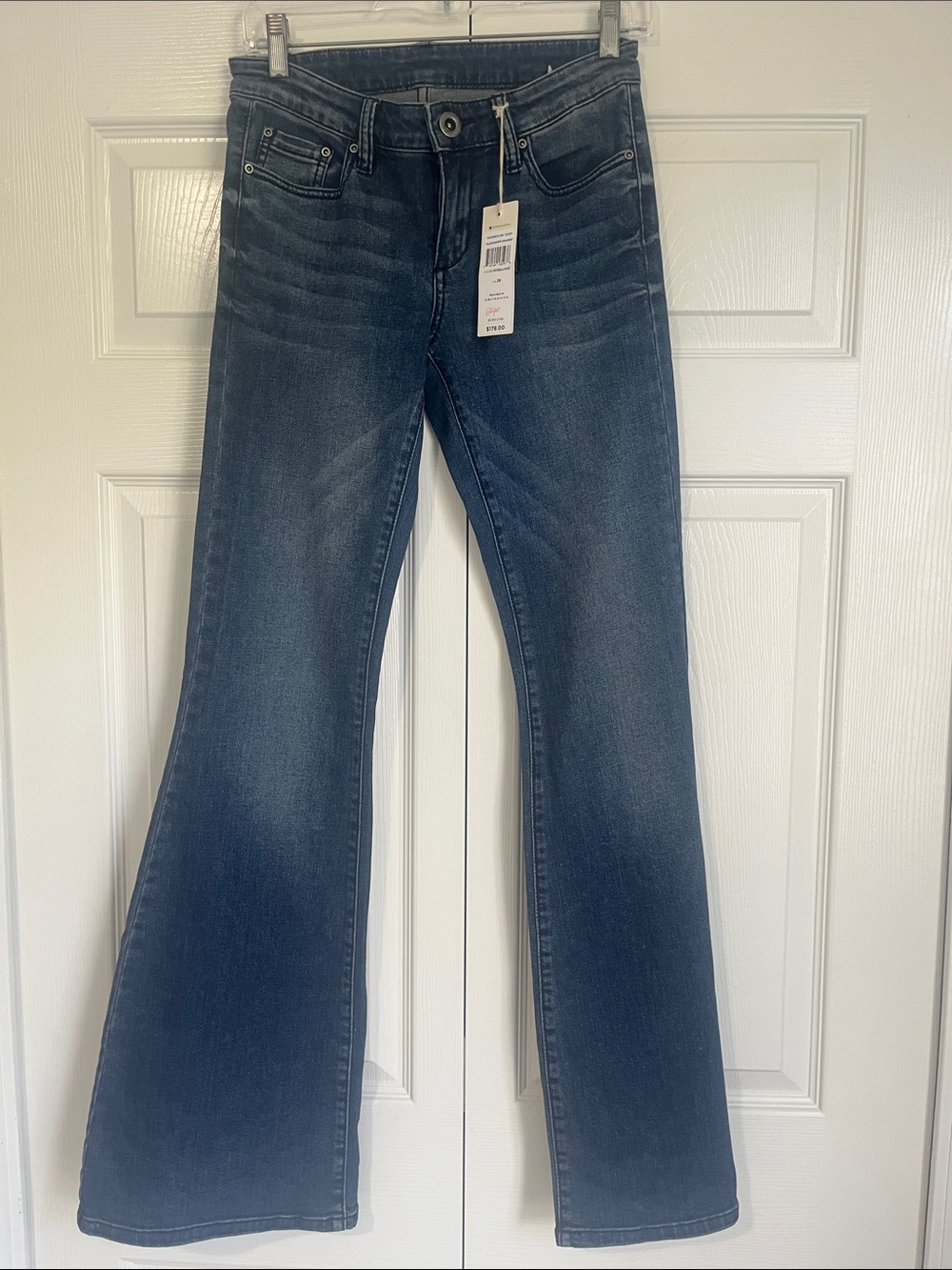 BCBGMaxAzria vintage blue wash Flare Jeans